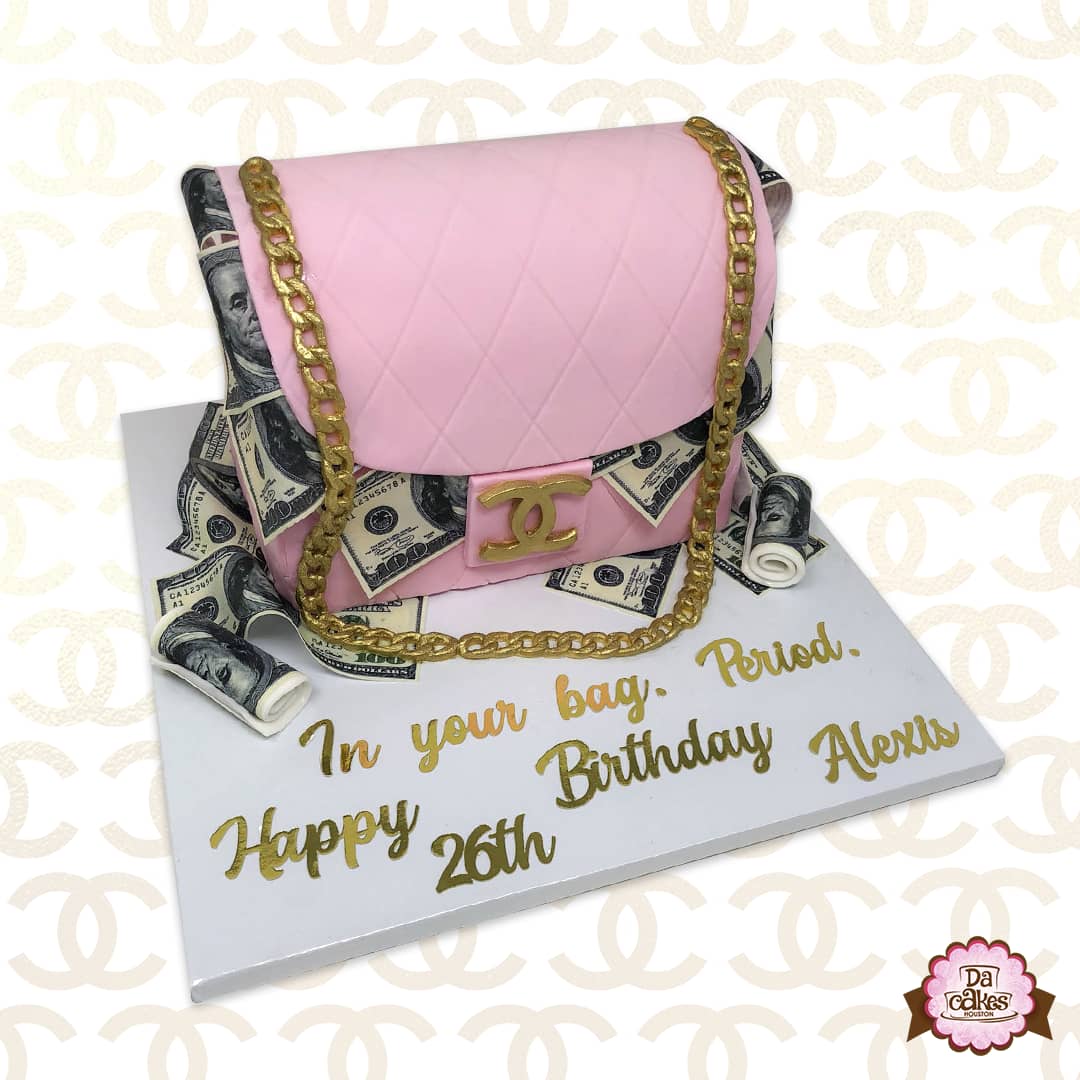 Louis Vuitton money bag  Louis vuitton cake, Money birthday cake