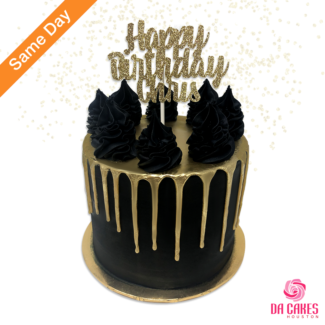 7 Gold Black Cake ideas  cake, birthday cakes for men, drip cakes