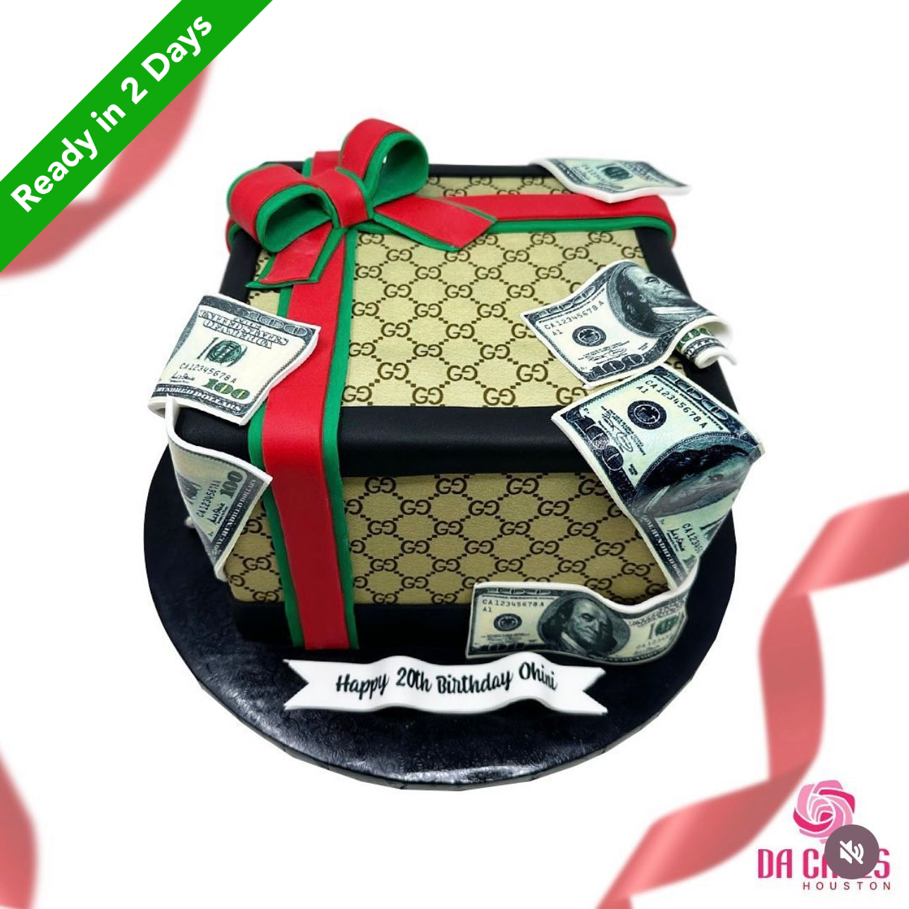 Designer Gift Box with money cake