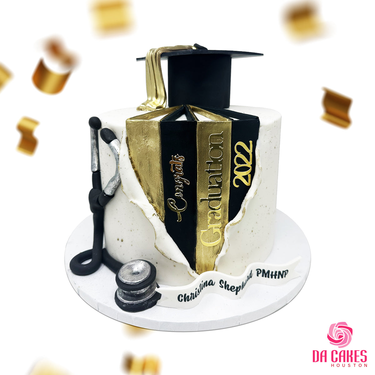 Graduation Cake With Books Medical Edition