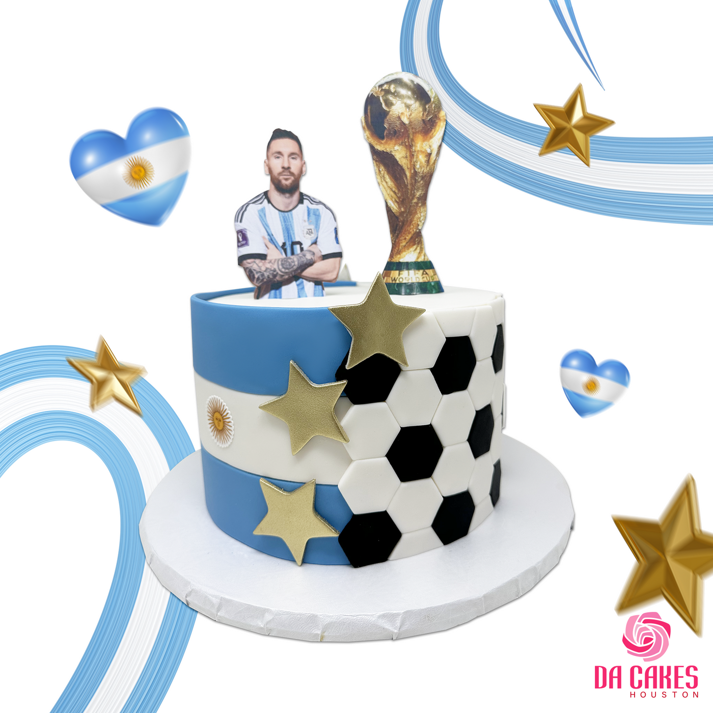 Soccer Messi (Argentina) Cake