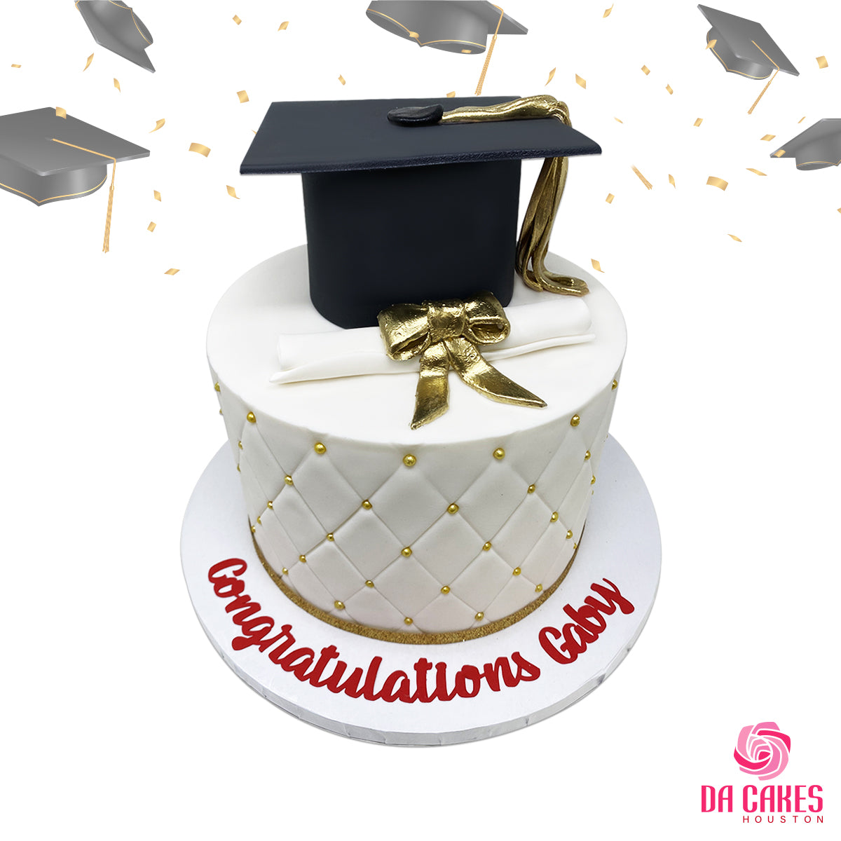 Quilted Graduation Cake
