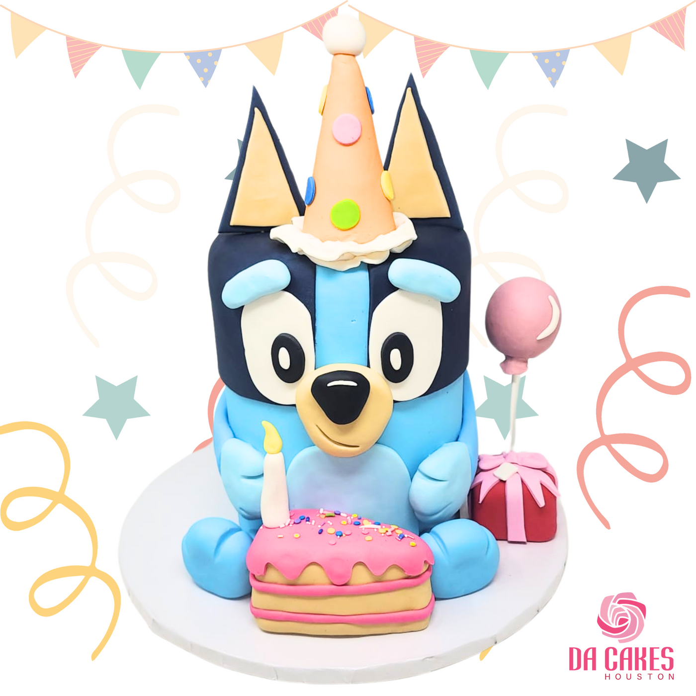 Sculpted Birthday Bluey Cake