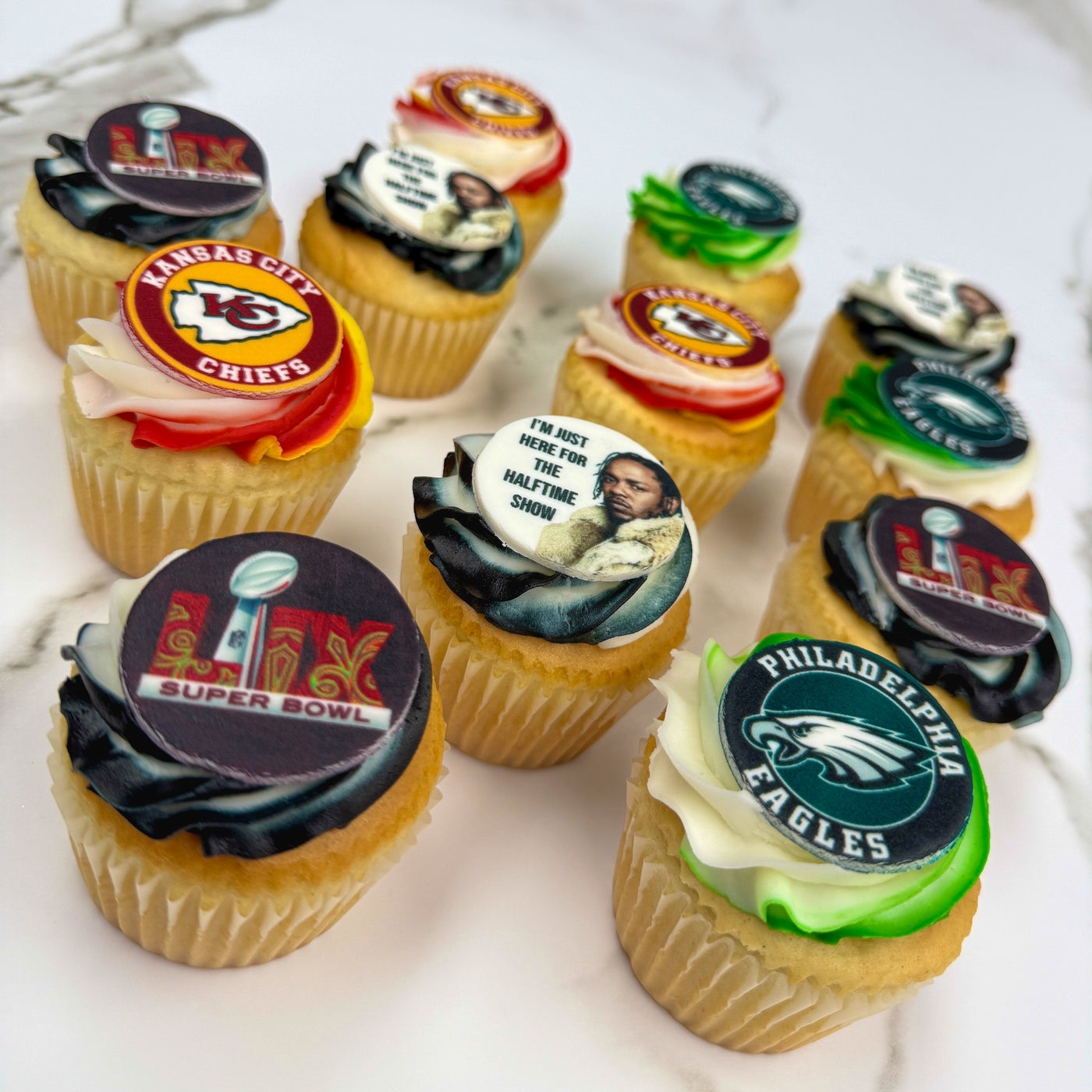 super bowl cupcakes 2025