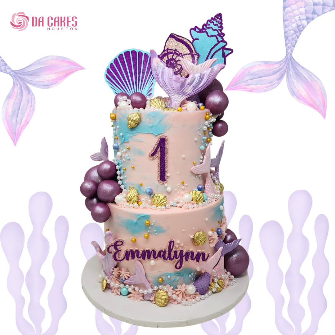 Pastel Mermaid Shades Cake