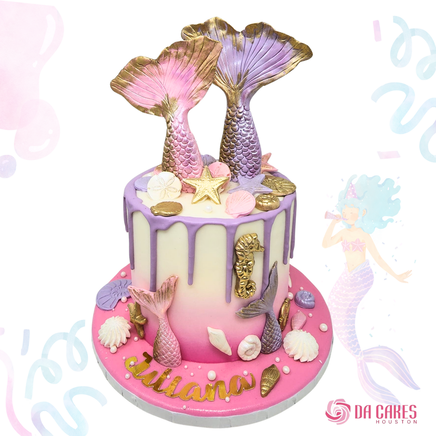 Girly Mermaid Tales Cake