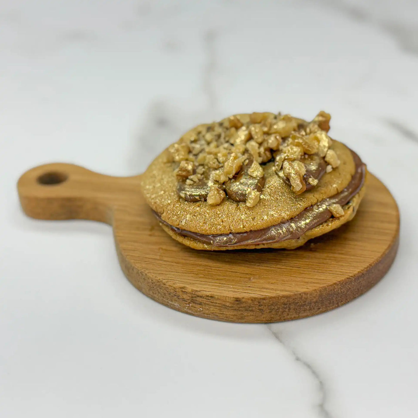 Golden Nutella Cookie Sandwich