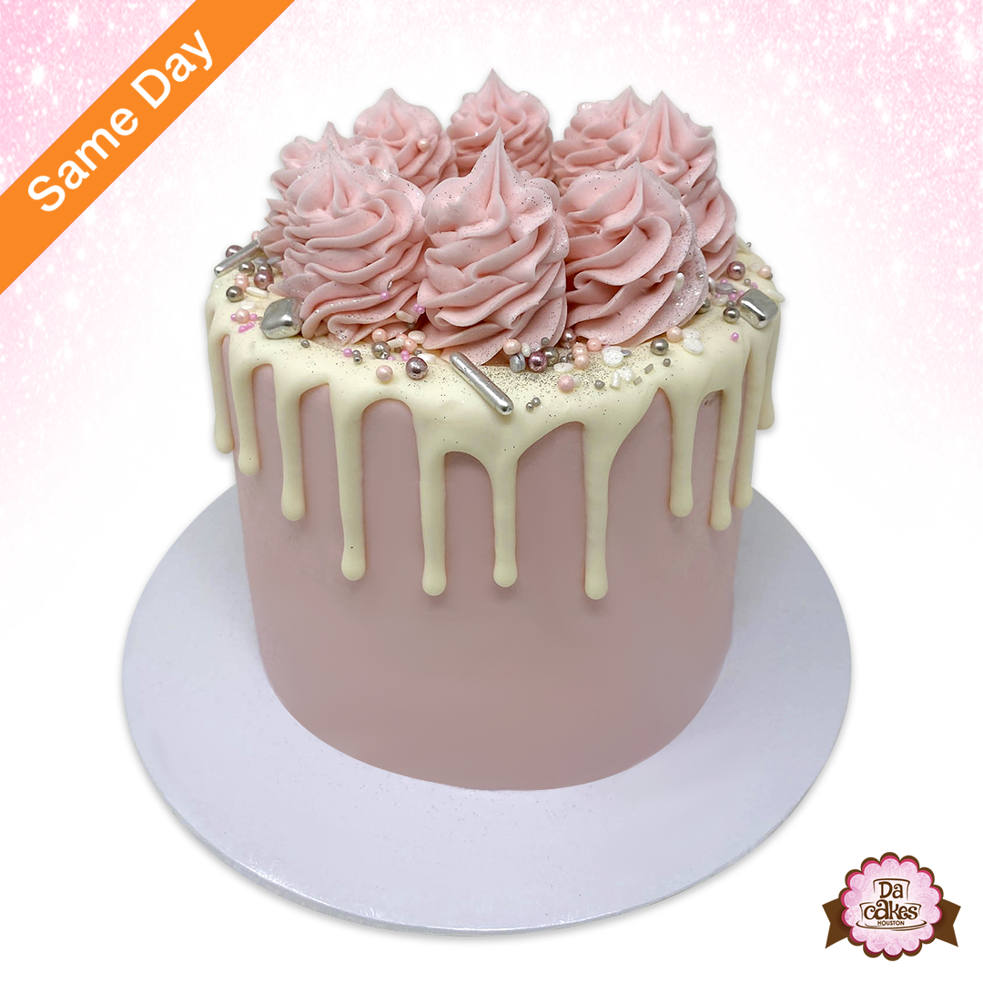 Soft pink cake with dripping (Same Day)