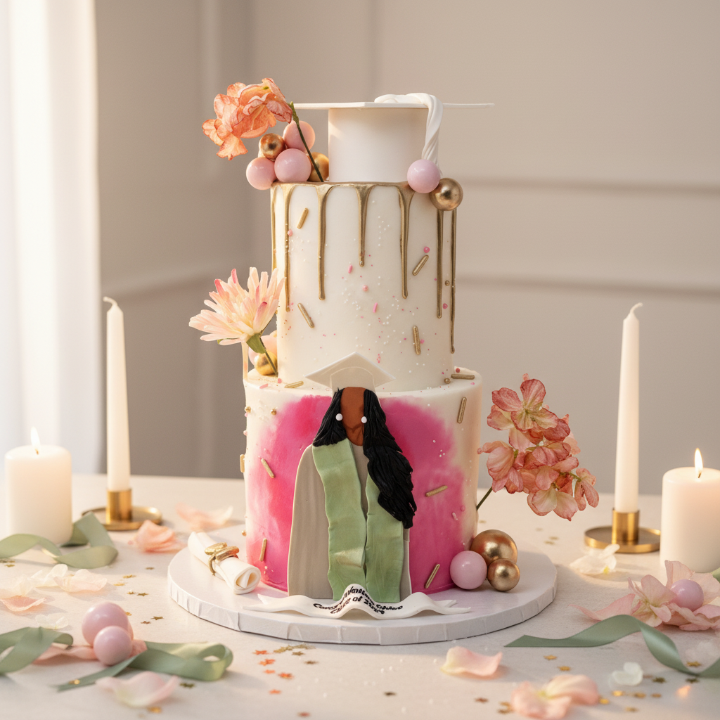 Buttercream Grad Girl Cake – Da Cakes Houston