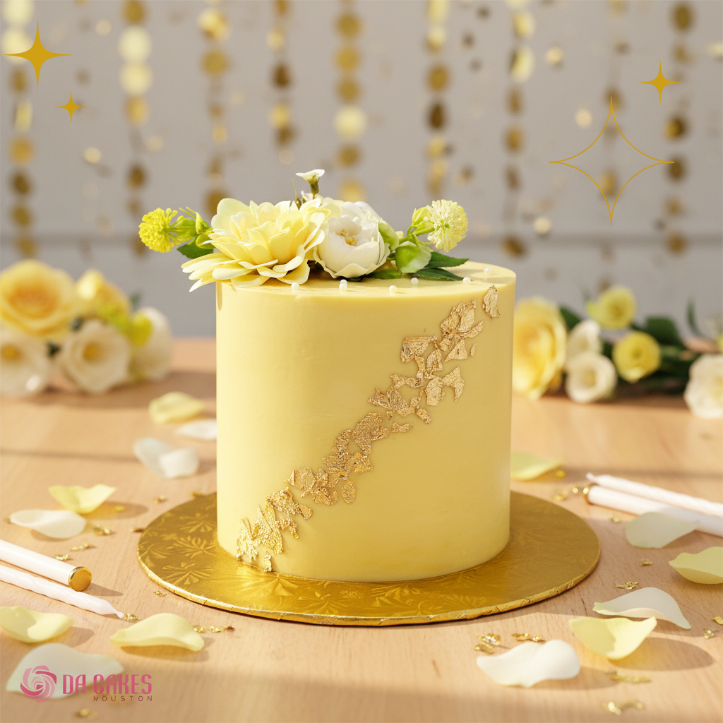 Flowers and Gold Flakes