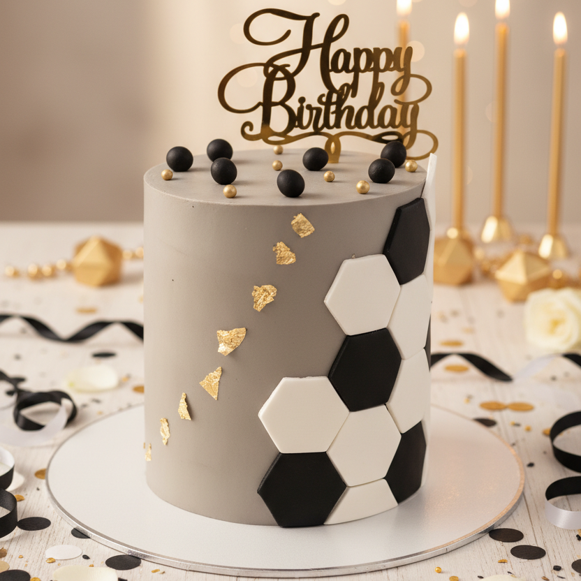 Soccer Gray Cake – Da Cakes Houston
