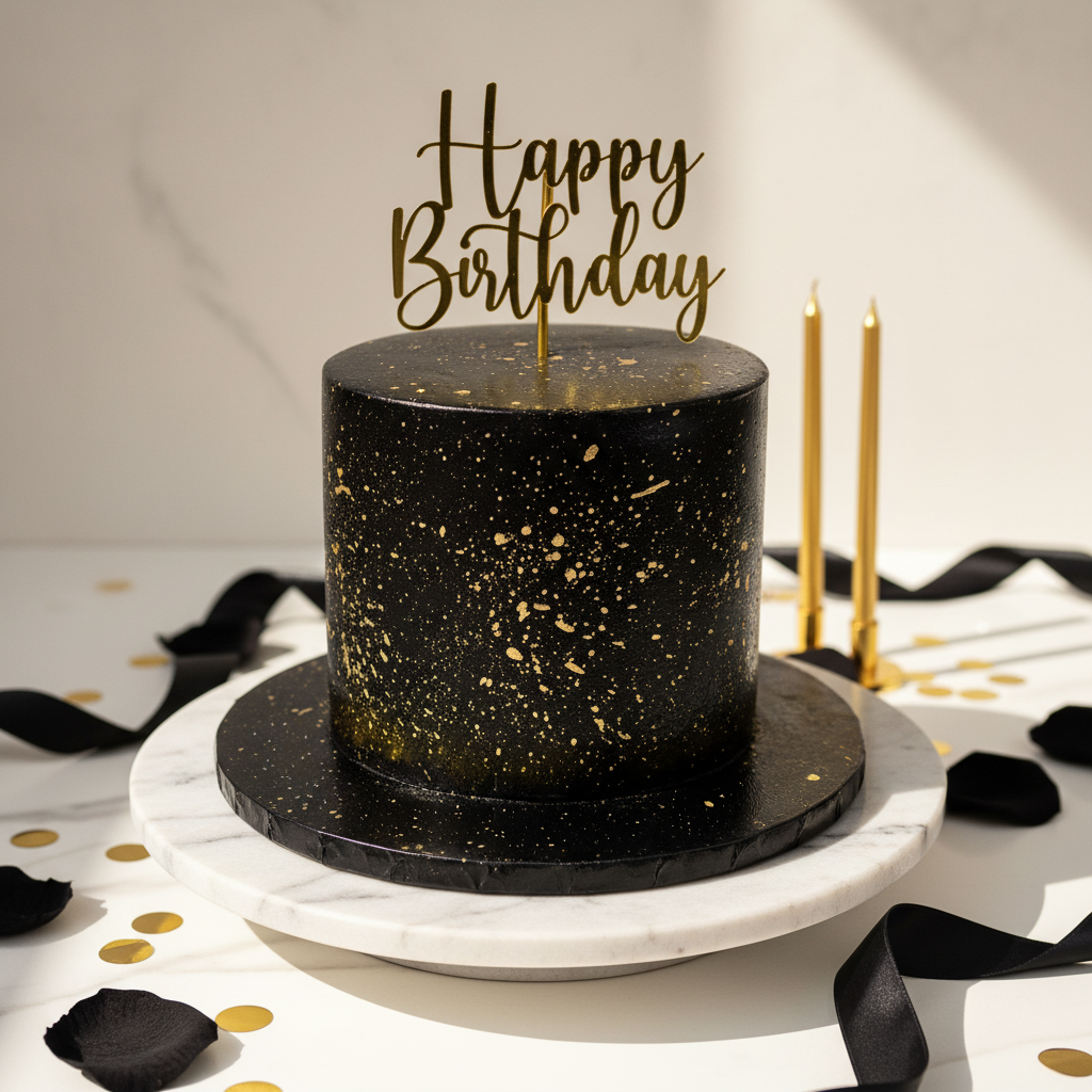 Gold Splatter Cake (Same Day)