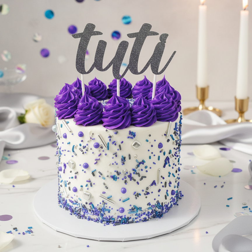 Full Sprinkles Buttercream Cake - Da Cakes Houston