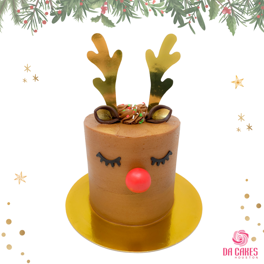 Rudolph the red nosed reindeer cake