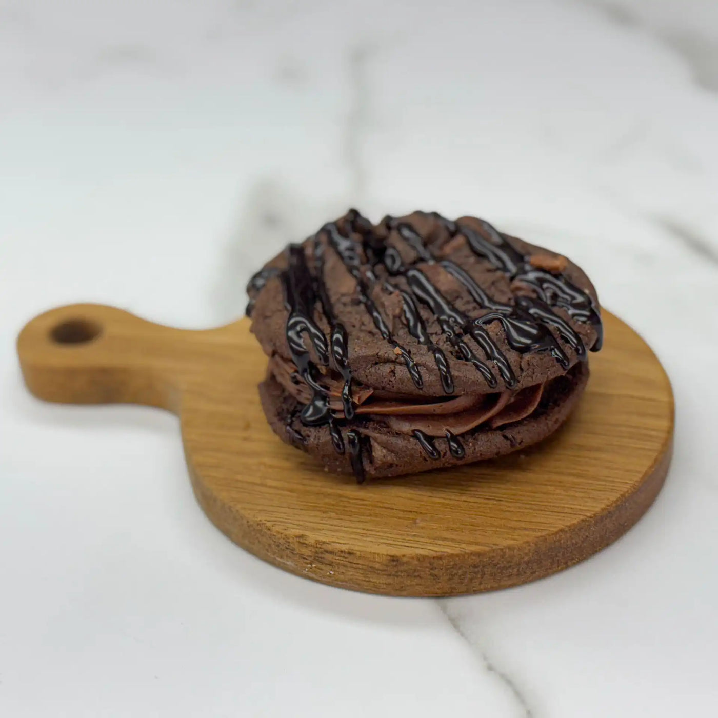 Triple Chocolate Fudge Cookie Sandwich