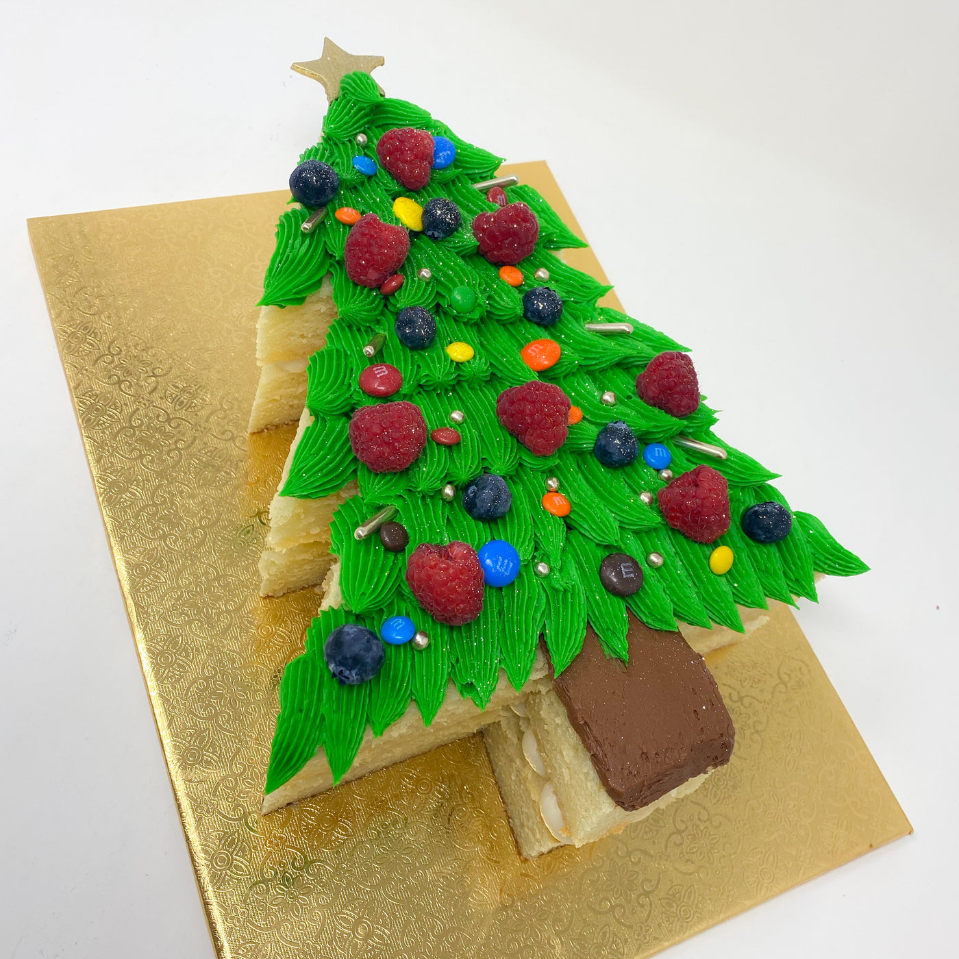 Naked Christmas Tree Cake