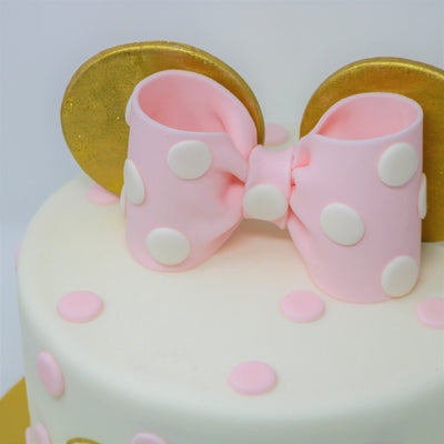 Golden Minnie Mouse Cake