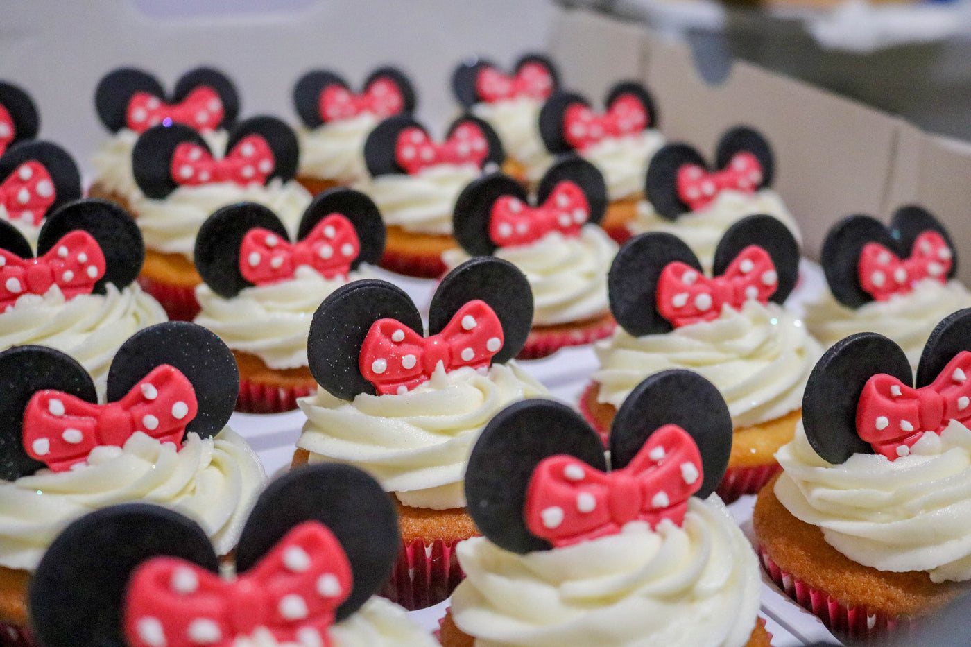 Minnie Mouse Ears Cupcakes (Dozen)