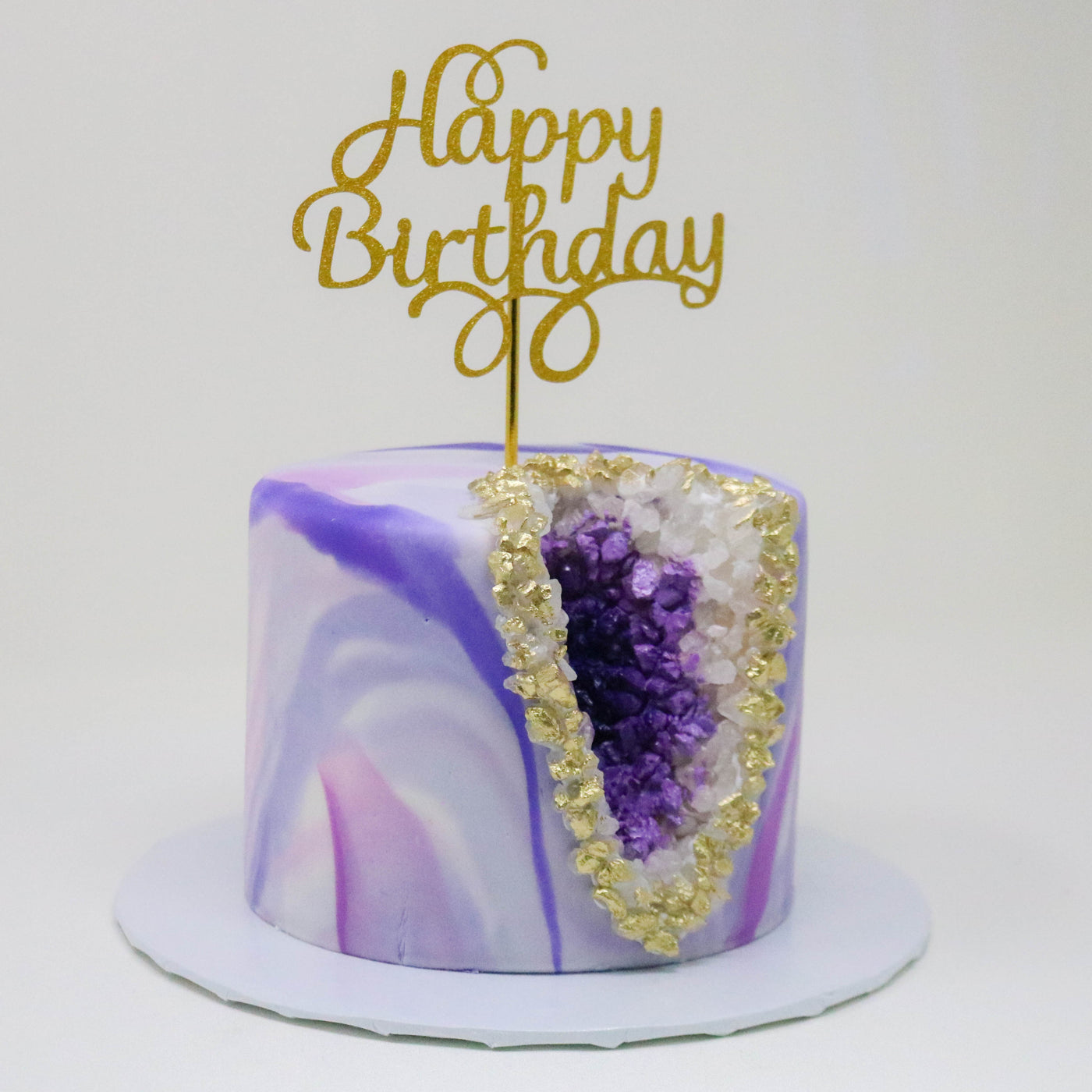 Geode Cake - Purple and Gold