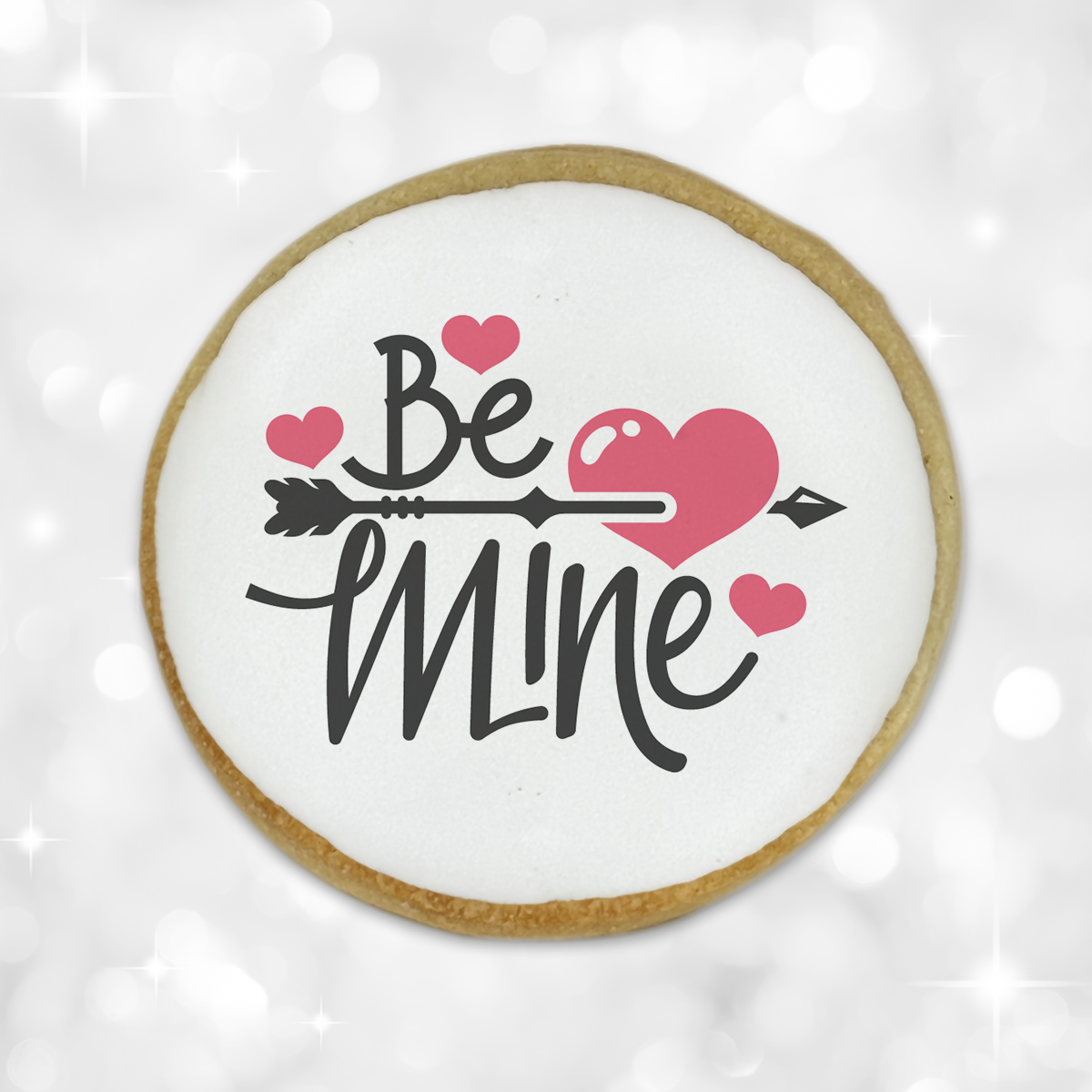 Valentine's Day "Be Mine" Arrow Round Cookies