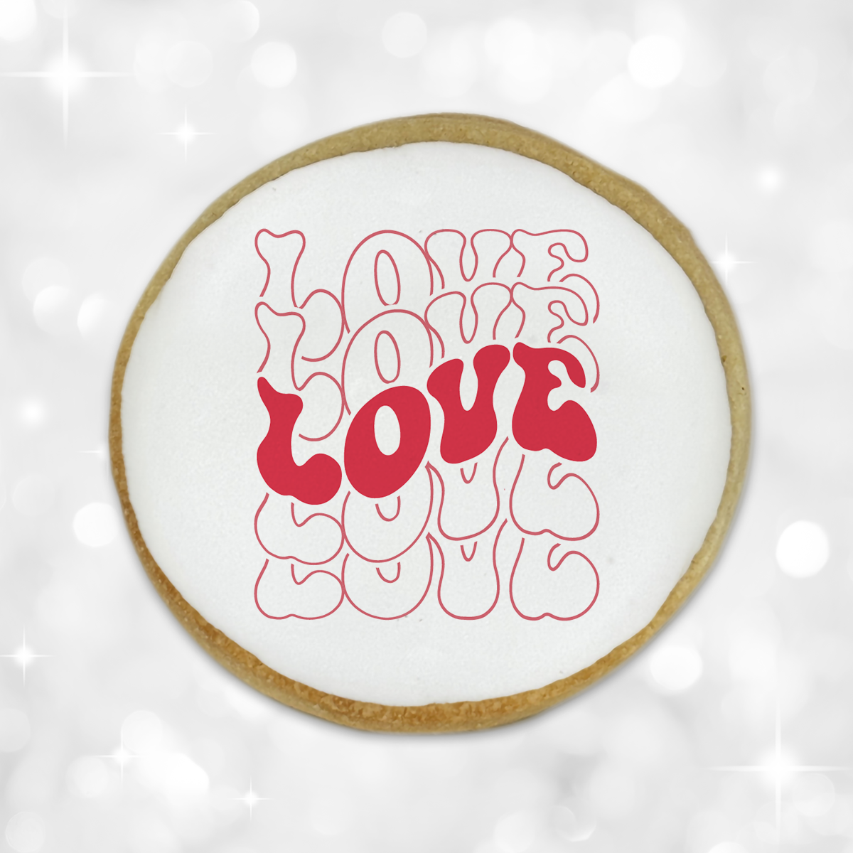 Valentine's Day "many Love" Round Cookies