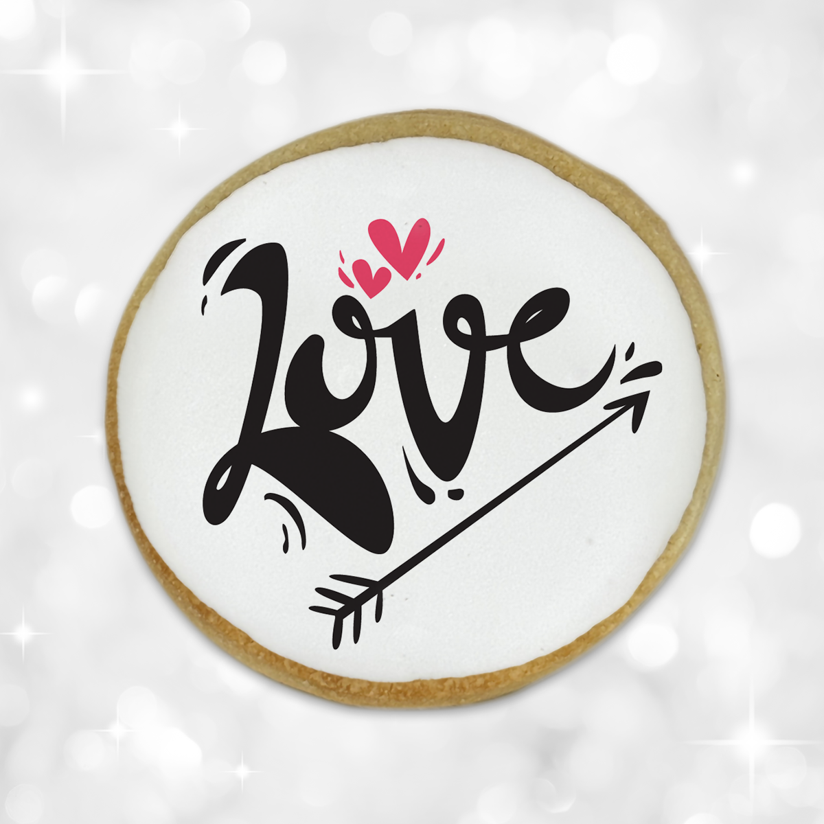 Valentine's Day Love Arrow Round Cookies