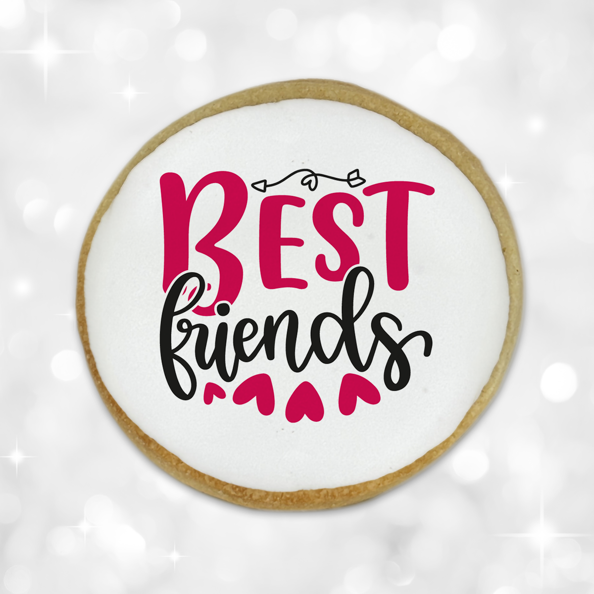 Valentine's Day "Best Friends" Round Cookies