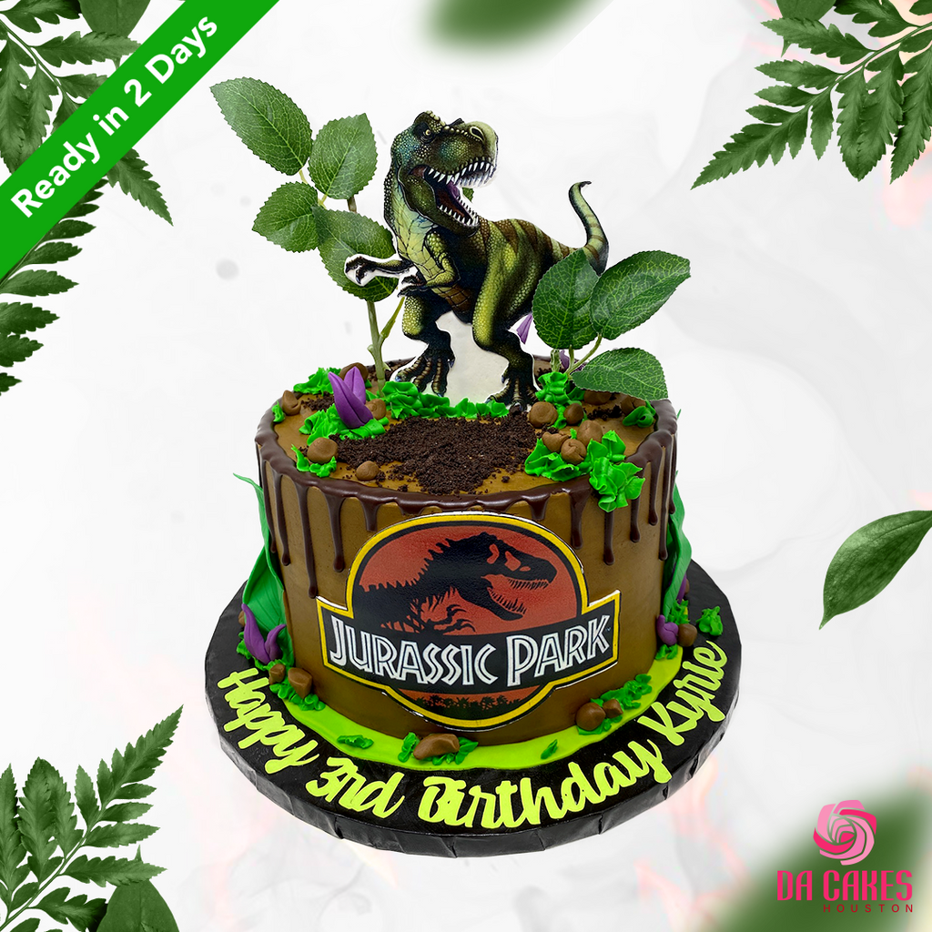 3D Dinosaur Jurassic Park Figurine Toy Model Decor Cake Topper - Green &  Red | Sweet Party Supplies