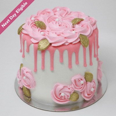 Girly cake with gold details