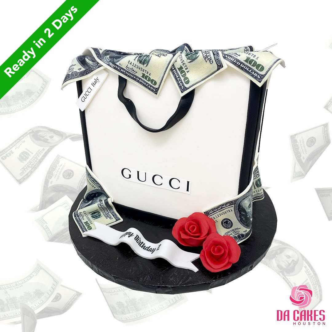 Designer Shopping Bag Cake with Money
